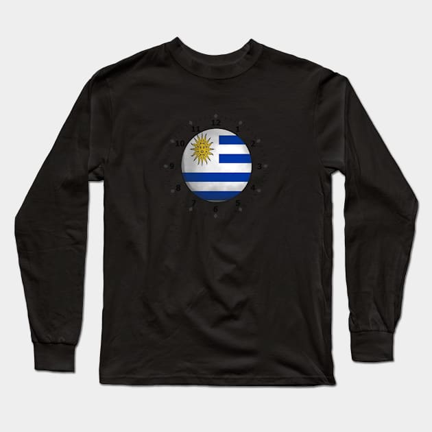 uruguay clock Long Sleeve T-Shirt by persa